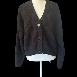 No Boundaries Charcoal Button-Up Cardigan